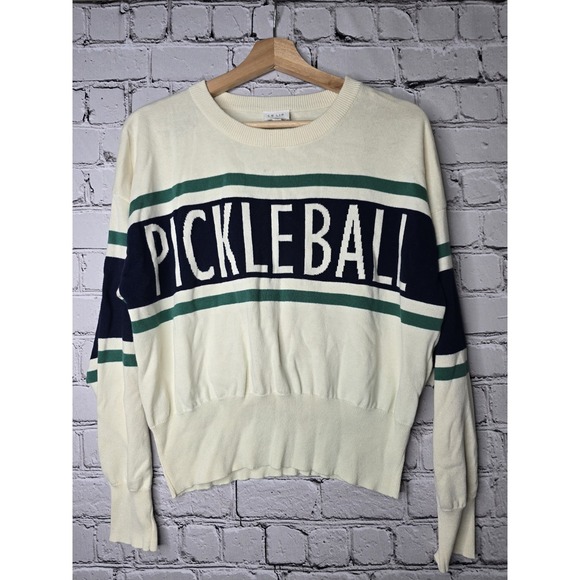 Le Lis Tops - Le Lis Pickleball Preppy Retro-Inspired 100% Cotton Crew Neck Top Size Large